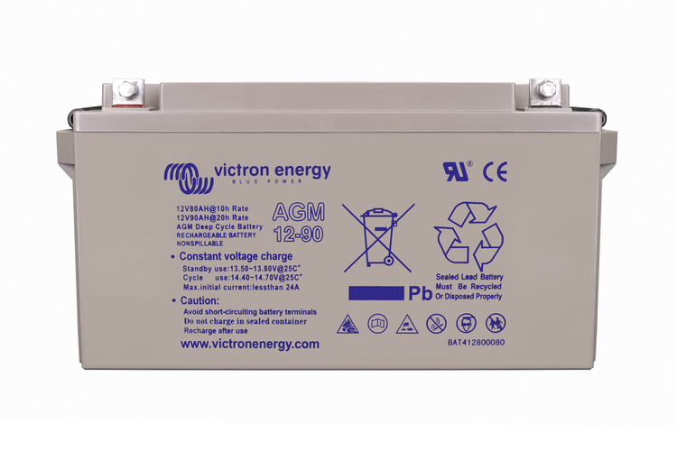 Baterías Victron; 12V/90Ah AGM Deep Cycle Batt. (BAT412800084)