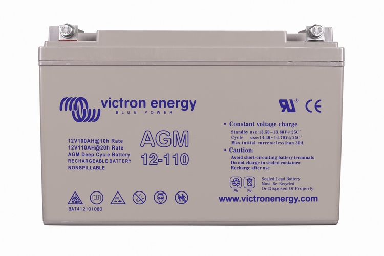 Baterías Victron; 12V/110Ah AGM Deep Cycle Batt. (BAT412101084)