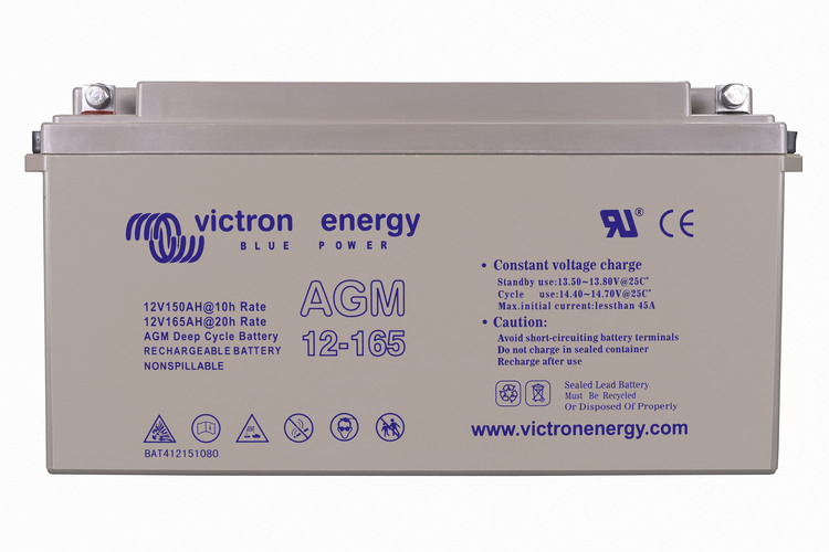 Baterías Victron; 12V/265Ah Gel Deep Cycle Batt. (M8) (BAT412126101)
