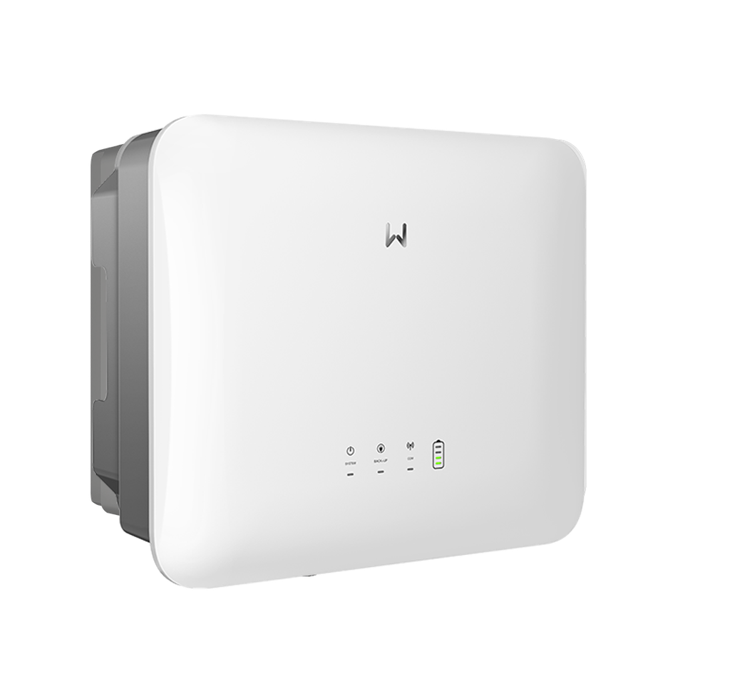 ES-G2; 3600W; 2 MPPTs; 23A Isc; Back-Up 16,7A CA; SPD Tipo II/III CC/CA; WIFI, DC Switch y Meter Incluidos; Inversor Híbrido Monofásico para baterias LV. 