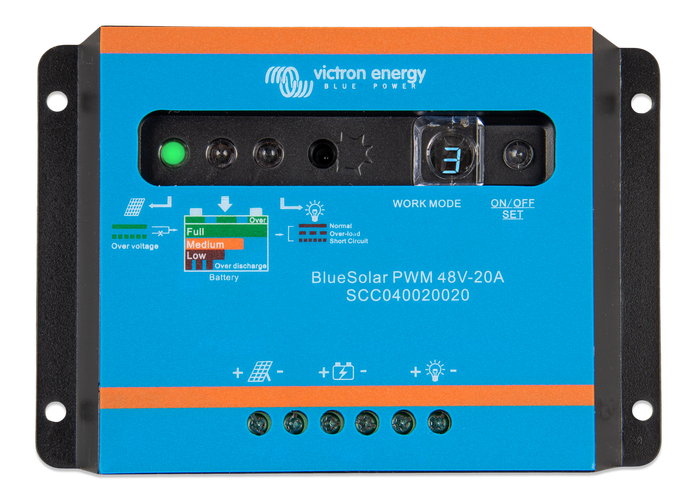 BlueSolar PWM-Light 48V-10A. Regulador Solar Victron (SCC040010050)