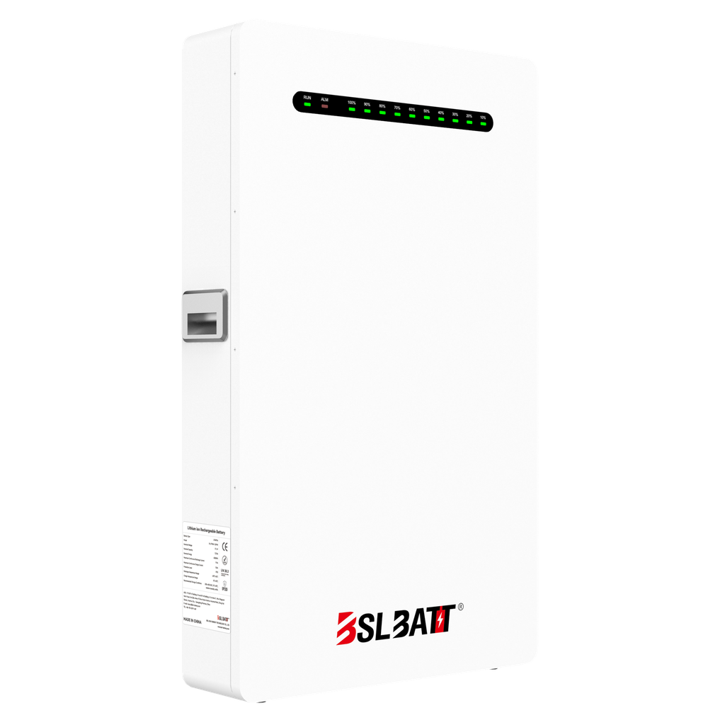Batería de litio BSL PowerWall; 51,2V; 127A y 6.5 kWh; Para Pared; Cables Potencia y Comunicación Incluidos; Compatible con Victron, TBB, Goodwe.